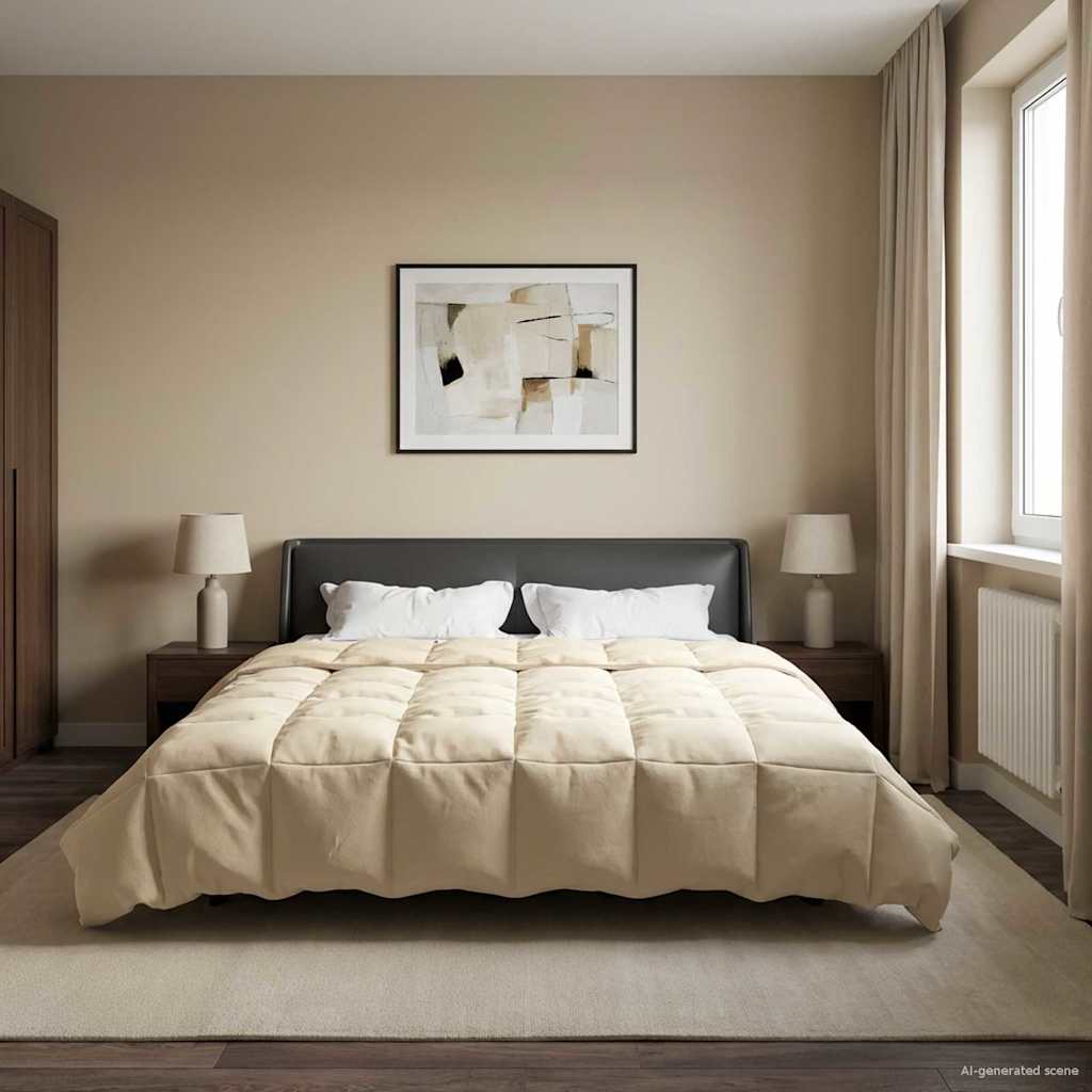 Zomer Dekbed Gekwilt Crème 220 x 240 cm Microfiber image 4