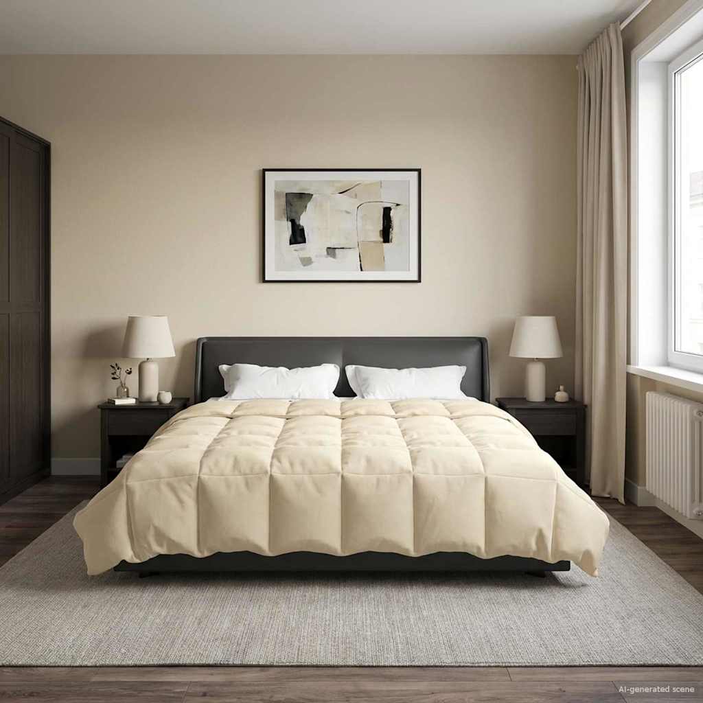 Zomer Dekbed Gekwilt Crème 220 x 260 cm Microfiber image 1