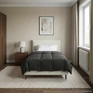 Polna celoletna prevleka Antracit 140 x 200 cm Mikrovlakna