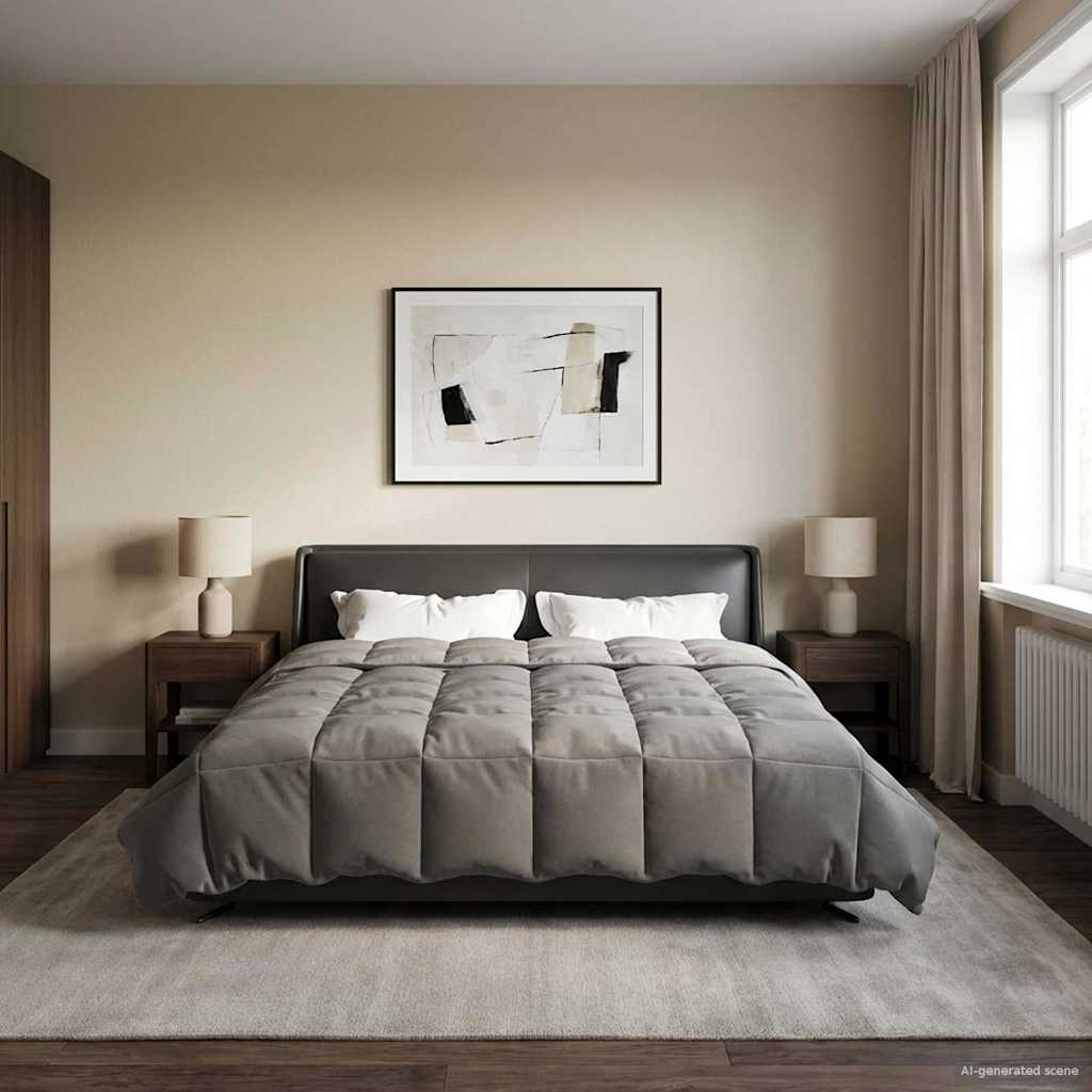 Κουβέρτα ολόκληρου του χρόνου Ανοιχτό γκρι 200 x 200 cm