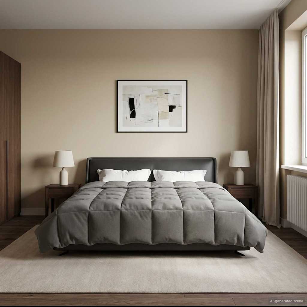 Κουβέρτα ολόκληρου του χρόνου Ανοιχτό γκρι 200 x 240 cm