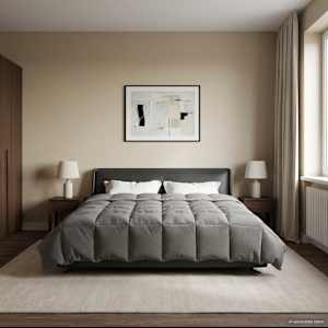 Polna celoletna prevleka Svetlo siva 200 x 240 cm Mikrovlakna