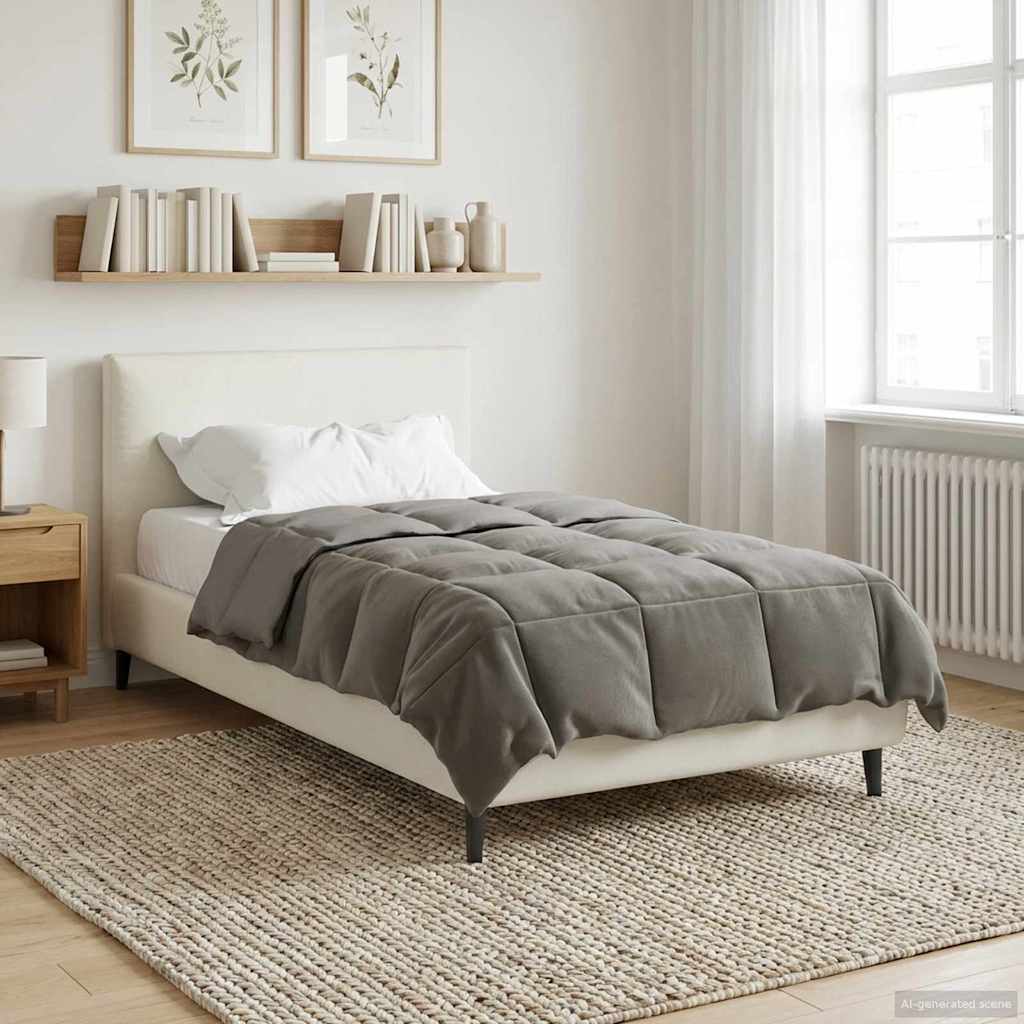 Vol jaar dekbed Gekwilt Lichtgrijs 155 x 220 cm Microfiber image 4