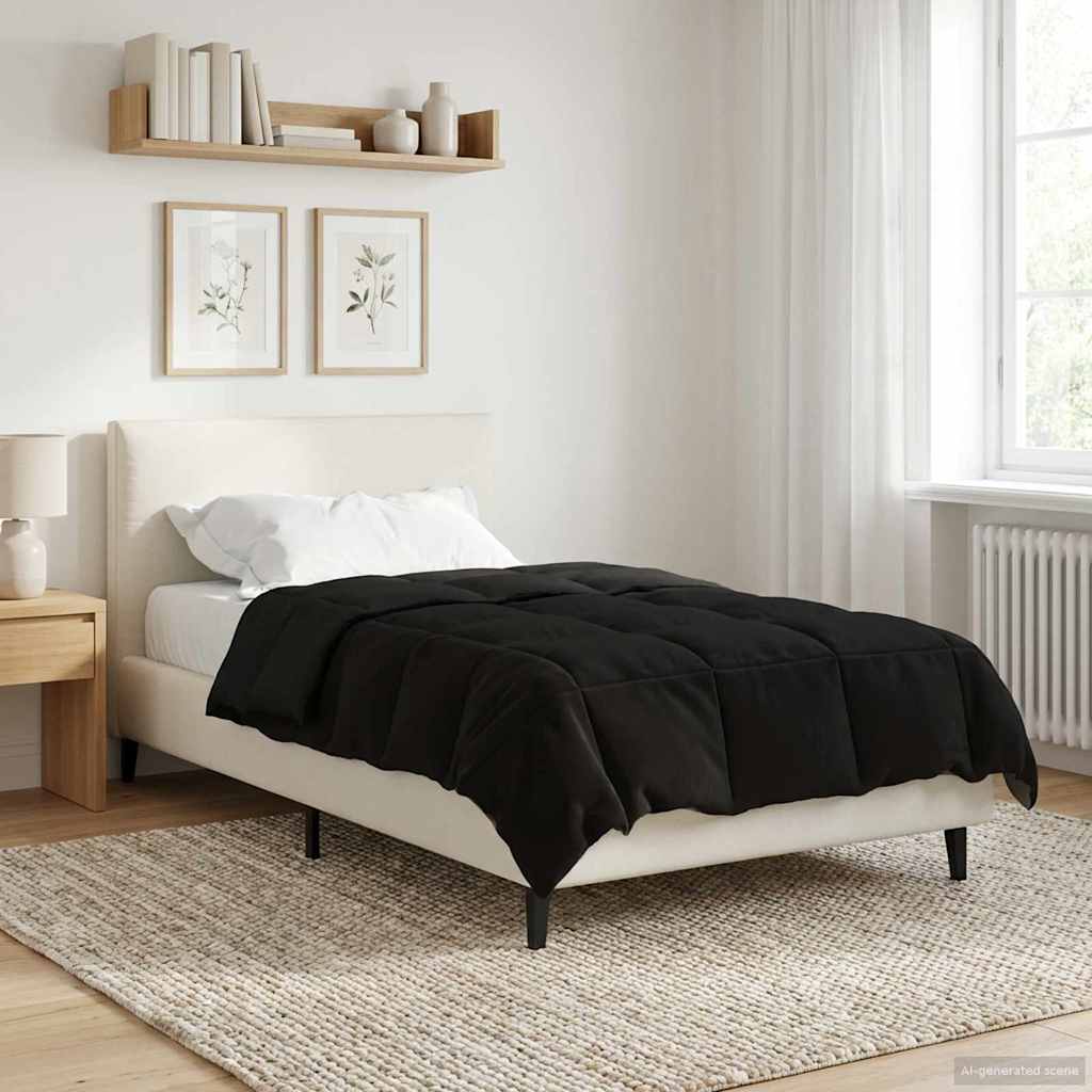 Vol jaar dekbed Gekwilt Zwart 135 x 220 cm Microfiber image 1