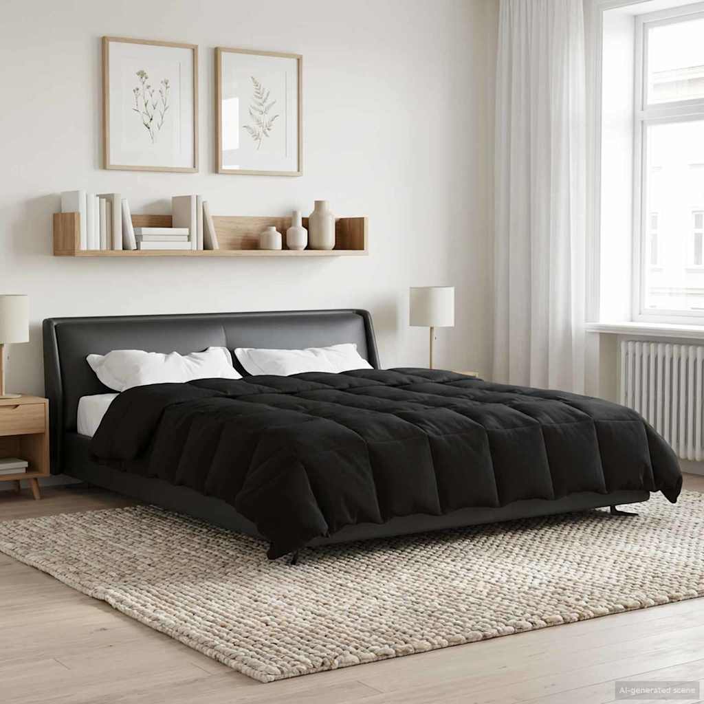 Vol jaar dekbed Gekwilt Zwart 220 x 260 cm Microfiber image 4