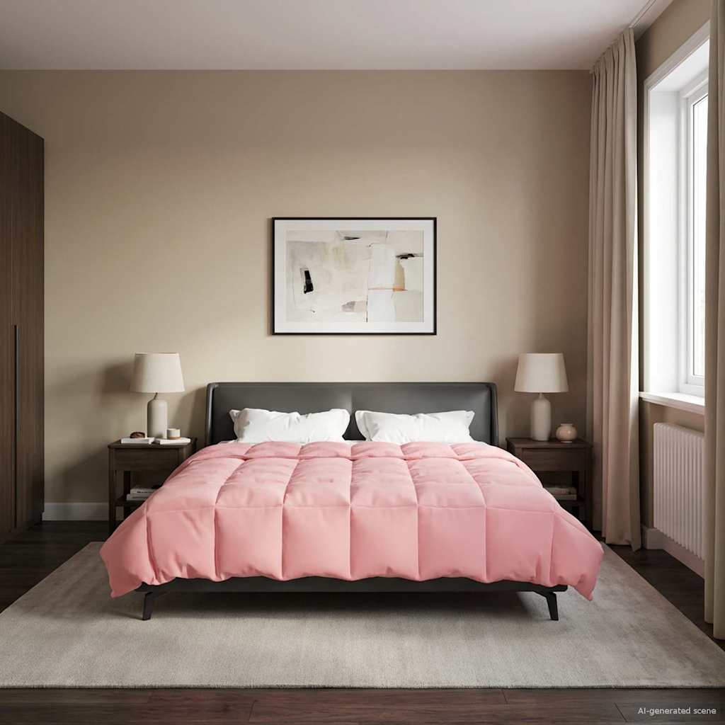 Vol jaar dekbed Gekwilt Roze 200 x 240 cm Microfiber image 4