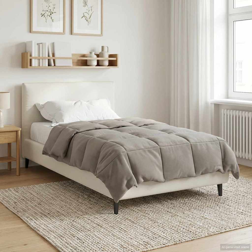 vidaXL Ganzjahresbettdecke Gepolstert Grün 135 x 200 cm Mikrofaser