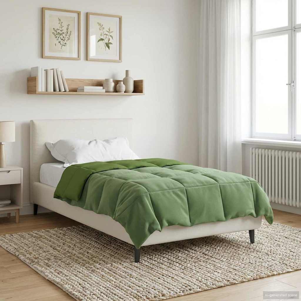 Vol jaar dekbed Gekwilt Groen 155 x 200 cm Microfiber image 1