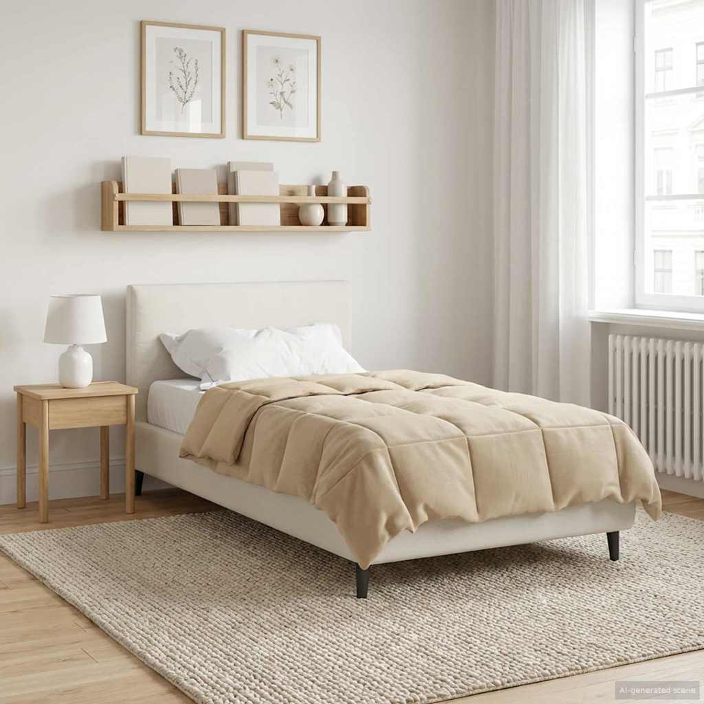 Vol jaar dekbed Gekwilt Crème 135 x 200 cm Microfiber image 1