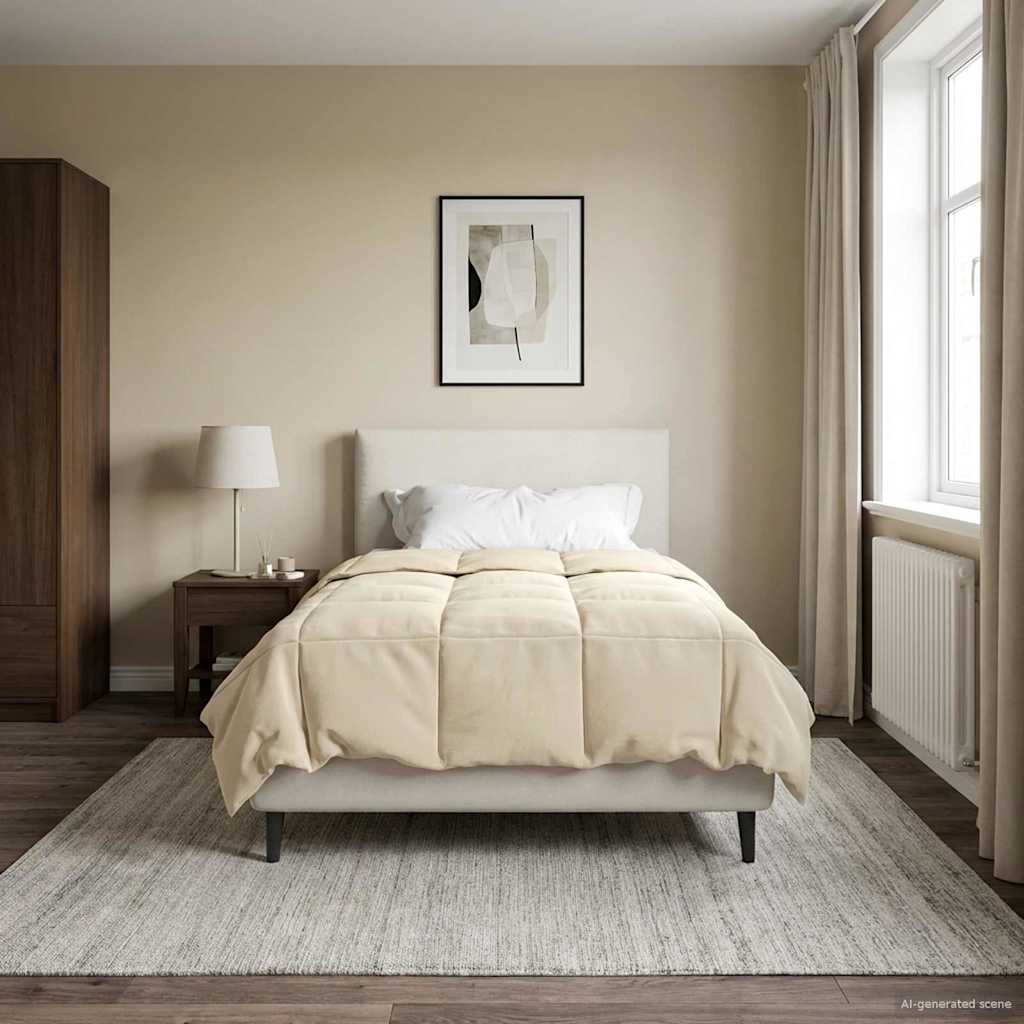 Vol jaar dekbed Gekwilt Crème 135 x 200 cm Microfiber image 4