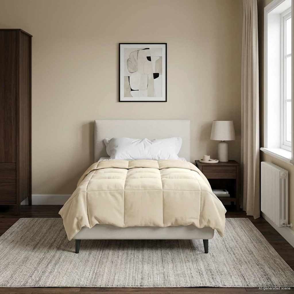 Vol jaar dekbed Gekwilt Crème 140 x 200 cm Microfiber image 1