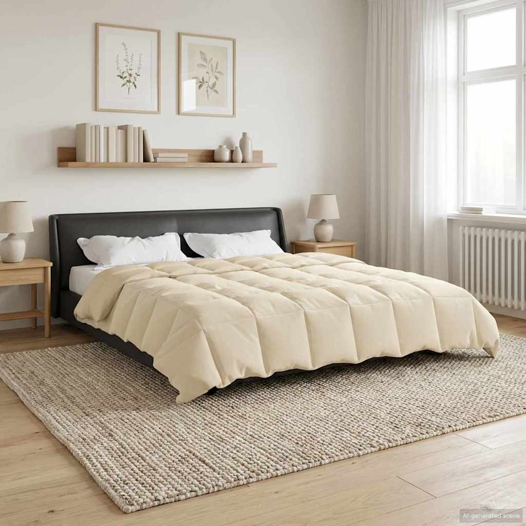vidaXL Duvet complet pe tot parcursul anului Patos Crem 200 x 240 cm