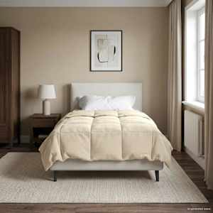 Polna celoletna prevleka krema 140 x 220 cm Mikrovlakna