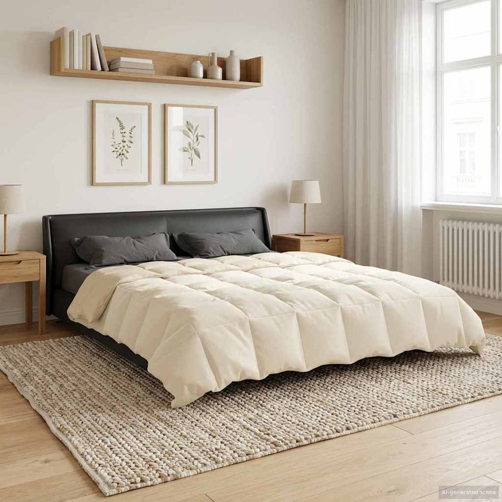 Vol jaar dekbed Gekwilt Crème 220 x 240 cm Microfiber image 4