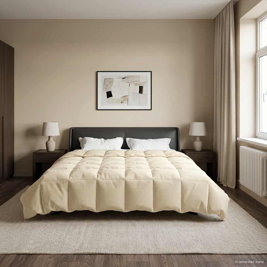 vidaXL Duvet complet pe tot parcursul anului Patos Crem 240 x 260 cm