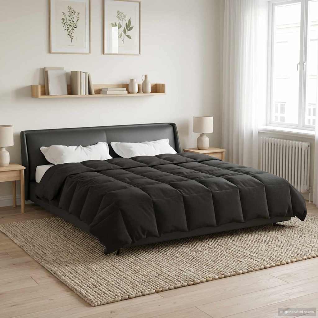 Winter Dekbed Gekwilt Antraciet 240 x 260 cm Microfiber image 4