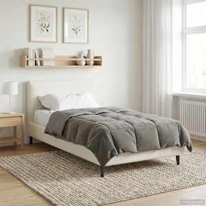 Zimska posteljnina Svetlo siva 135 x 200 cm Mikrovlakna