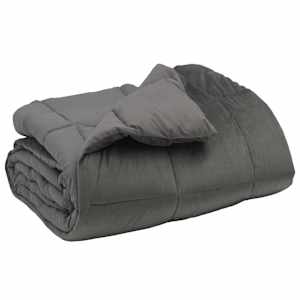 vidaXL Talve tek 135 x 200 cm Talv Mikrokiud (100% pol&uuml;ester) Helehall