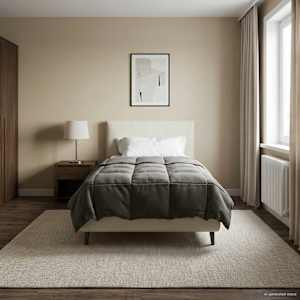 Zimska posteljnina Svetlo siva 140 x 220 cm Mikrovlakna