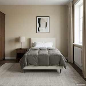 Zimska posteljnina Svetlo siva 140 x 220 cm Mikrovlakna