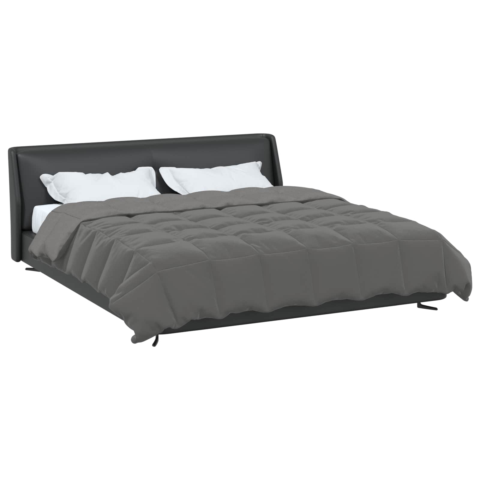 Winter Dekbed Gekwilt Lichtgrijs 220 x 260 cm Microfiber image 3