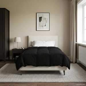 Zimska posteljnina Šonerisan Črna 155 x 200 cm Mikrovlakna