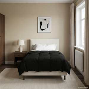 Zimska posteljnina Šonerisan Črna 140 x 220 cm Mikrovlakna