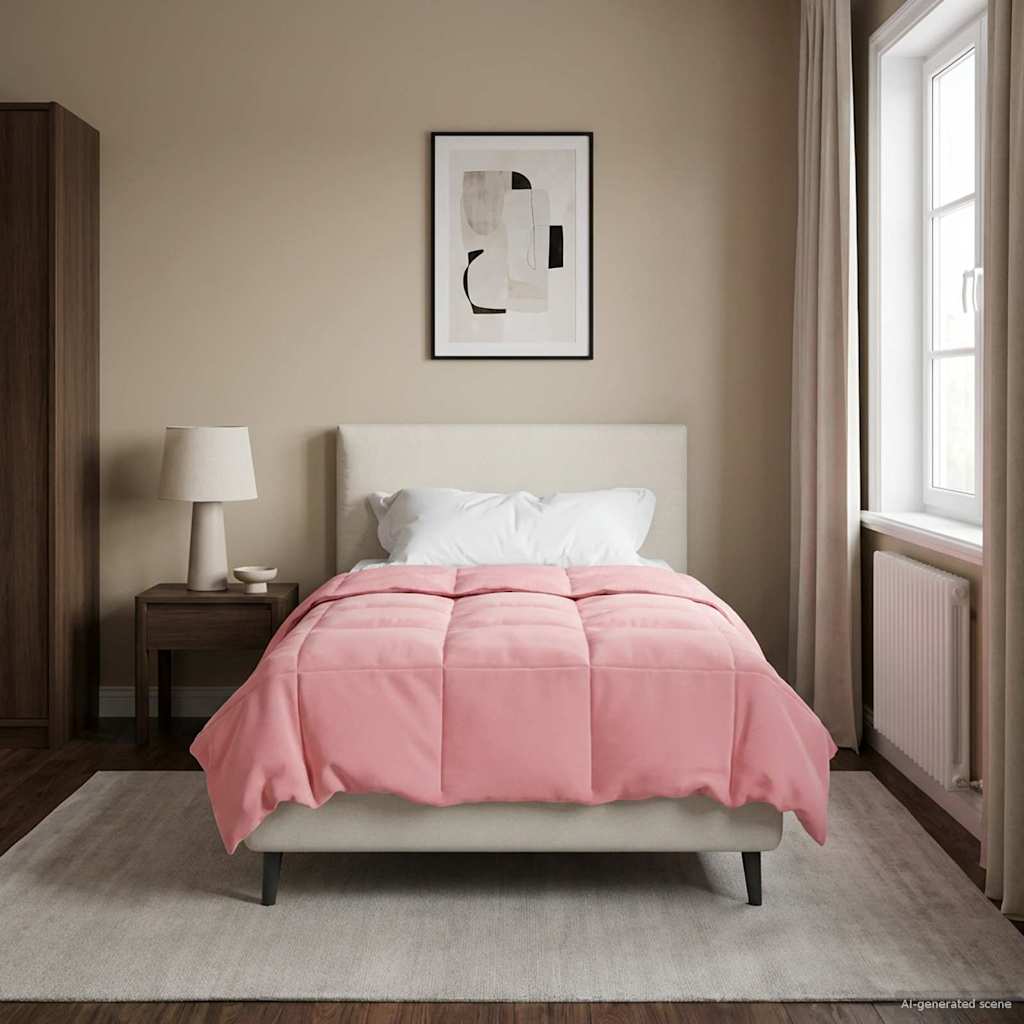 Winter Dekbed Gekwilt Roze 140 x 200 cm Microfiber image 4