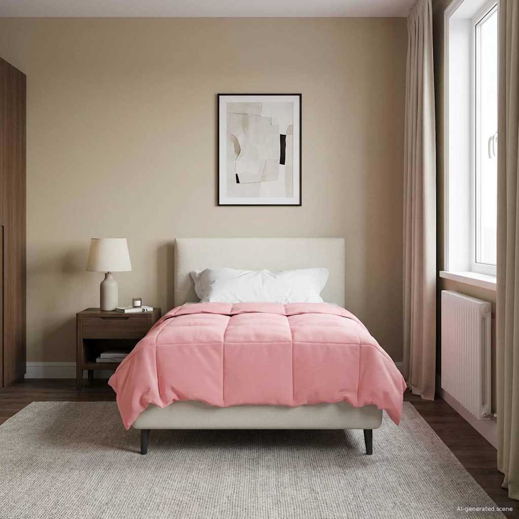 Winter Dekbed Gekwilt Roze 135 x 220 cm Microfiber image 1