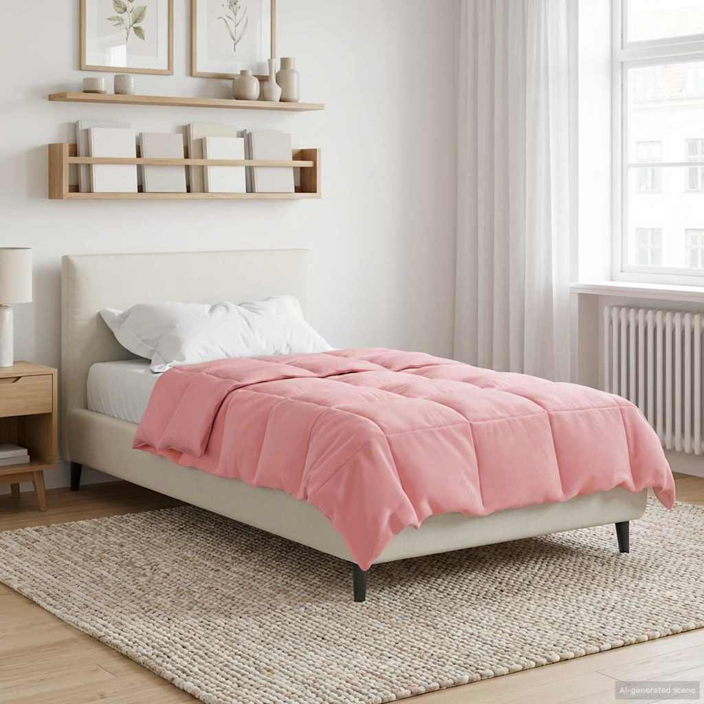 Winter Dekbed Gekwilt Roze 155 x 220 cm Microfiber image 1