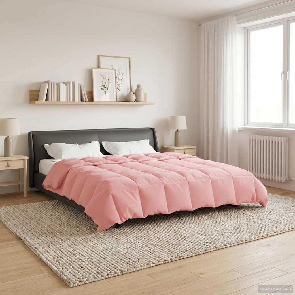 vidaXL Duvet de iarnă Patos Roz 220 x 240 cm Microfibră