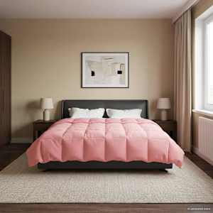 Zimska posteljnina Šonerisan Roza 220 x 260 cm Mikrovlakna