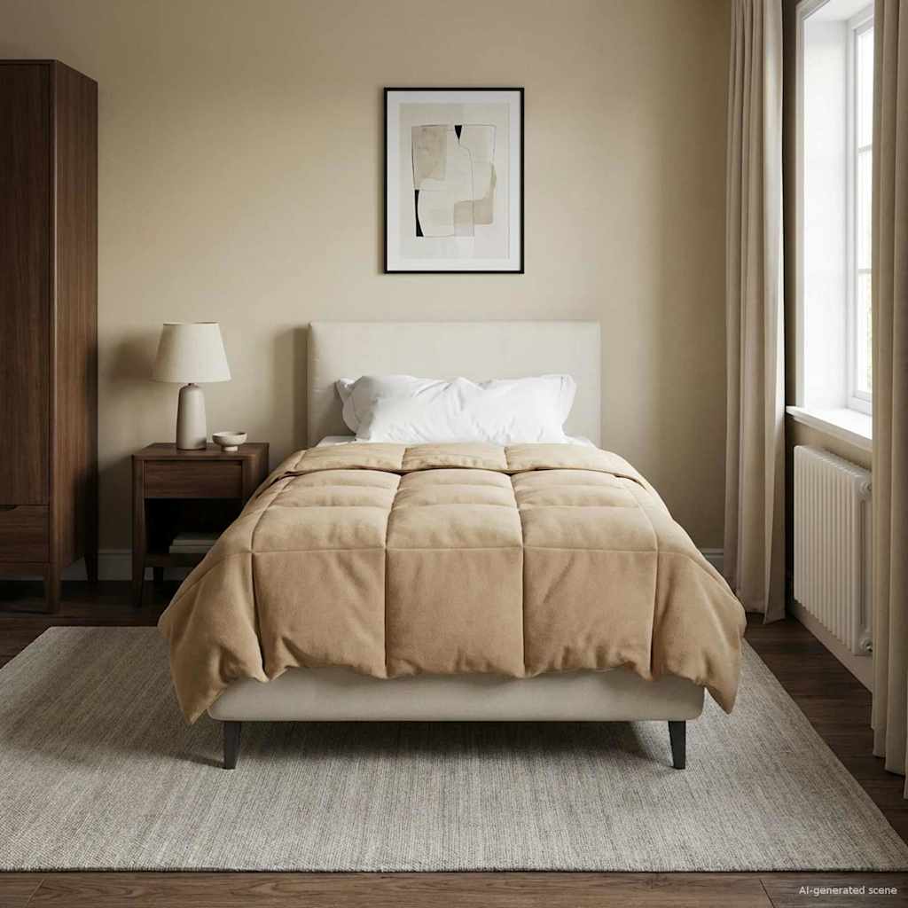 Winter Dekbed Gekwilt Donkerblauw 140 x 220 cm Microfiber image 4