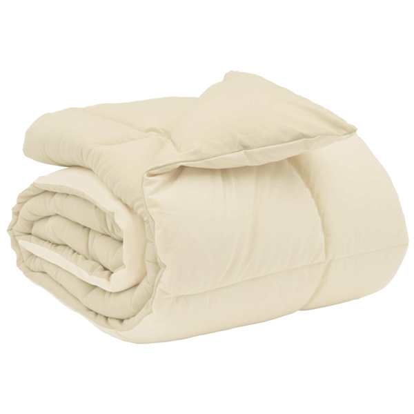 vidaXL Talve tek 135 x 200 cm Talv Mikrokiud (100% pol&uuml;ester) cream