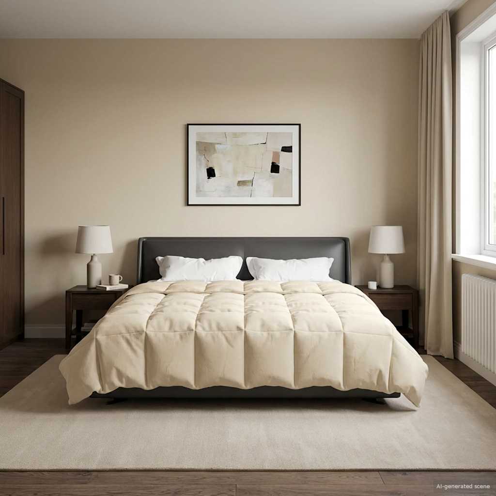 Winter Dekbed Gekwilt Crème 200 x 200 cm Microfiber image 1