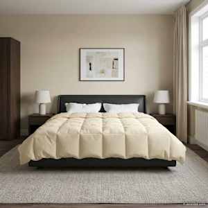 Zimska posteljnina Šonerisan krema 220 x 240 cm Mikrovlakna