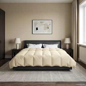 Zimska posteljnina Šonerisan krema 220 x 260 cm Mikrovlakna