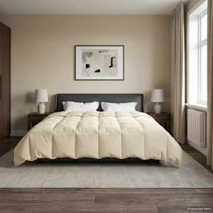 Zimska posteljnina Šonerisan krema 240 x 260 cm Mikrovlakna