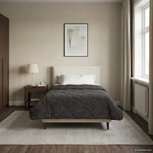 Poletna odeja Antracit 140 x 220 cm Mikrofibra in Teddy flis