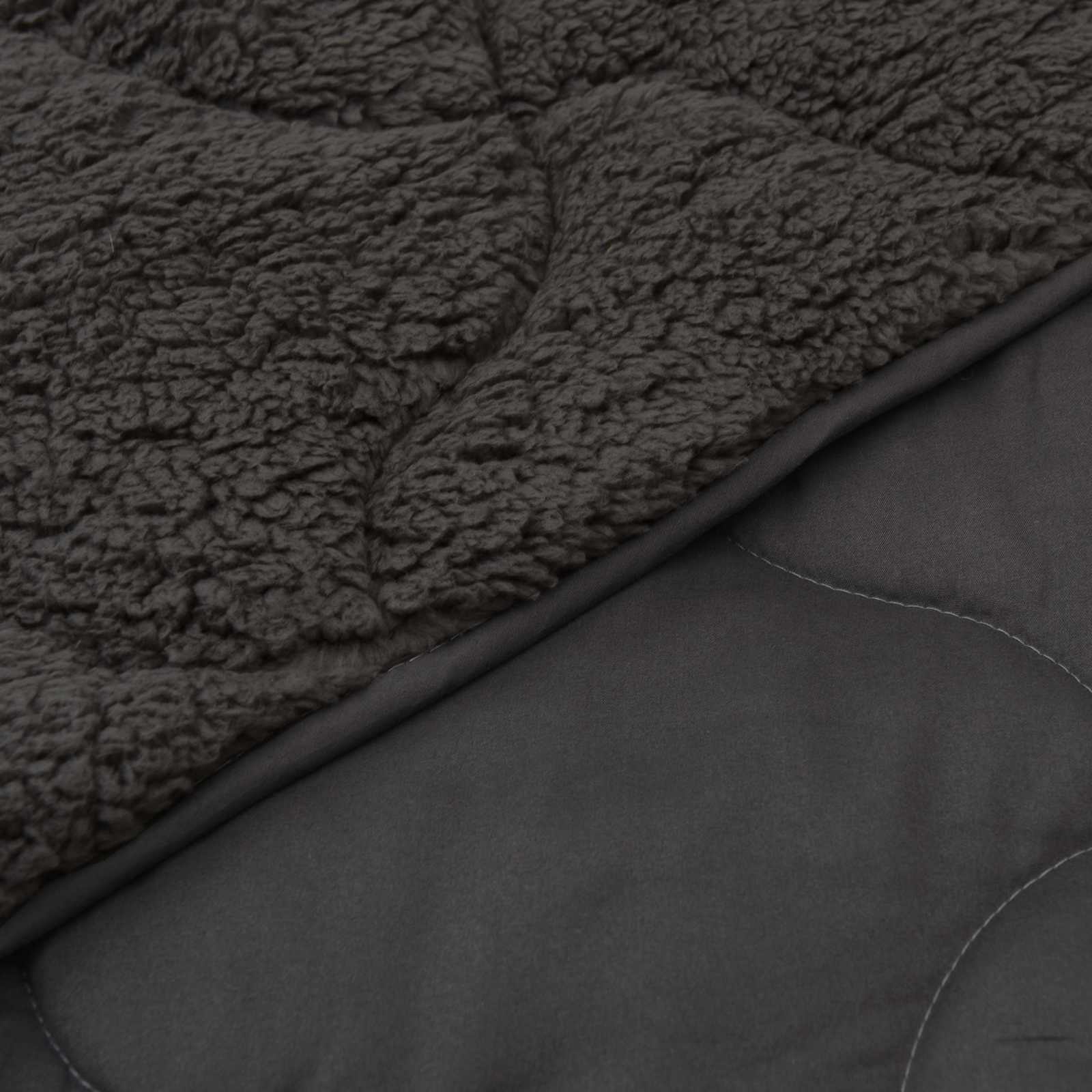 Zomer Dekbed Antraciet 140 x 220 cm Microfiber en Teddy fleece image 5