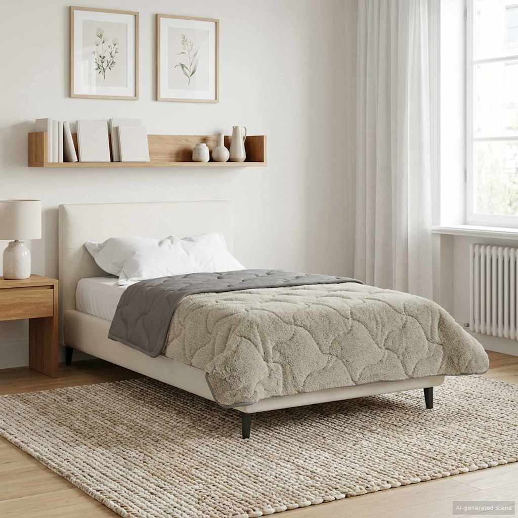 Zomer Dekbed Gekwilt Lichtgrijs 135 x 200 cm image 4