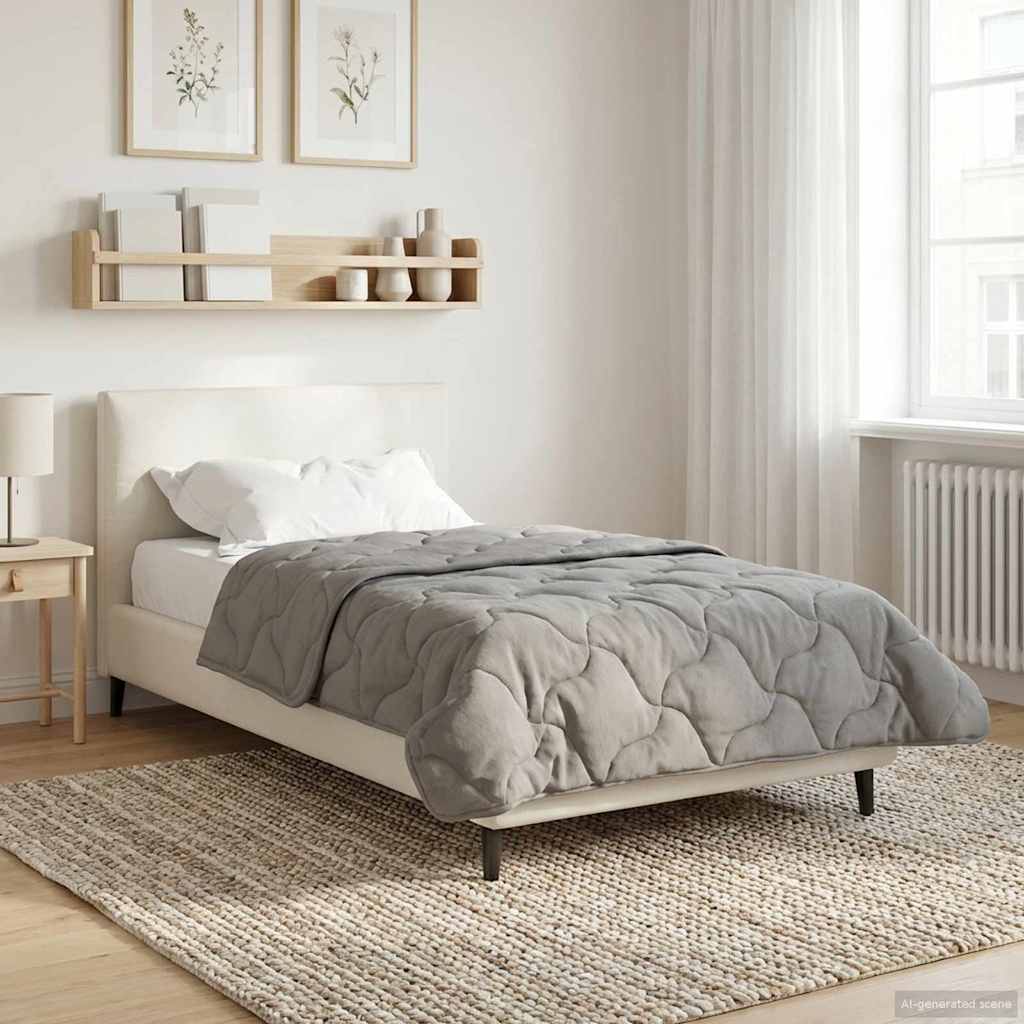 Zomer Dekbed Gekwilt Lichtgrijs 155 x 200 cm image 4