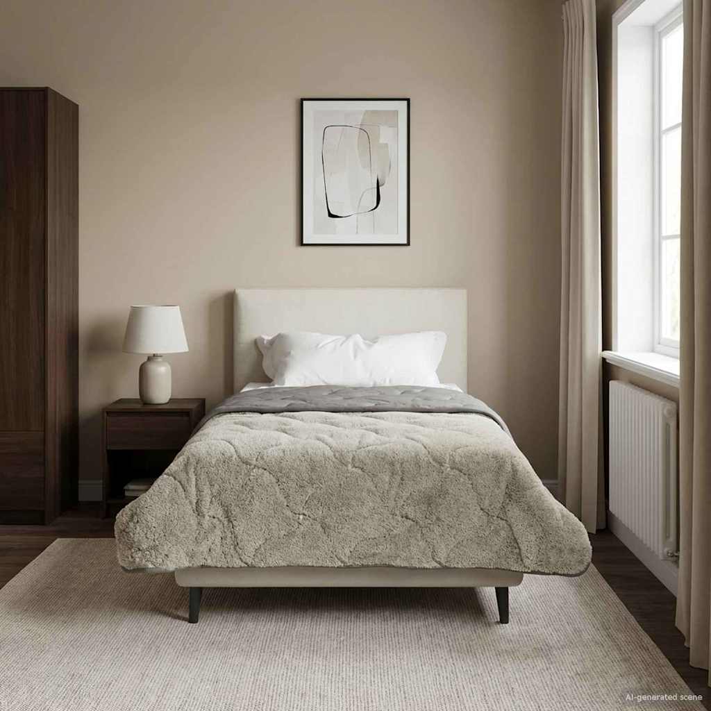 Zomer Dekbed Gekwilt Lichtgrijs 155 x 200 cm image 1