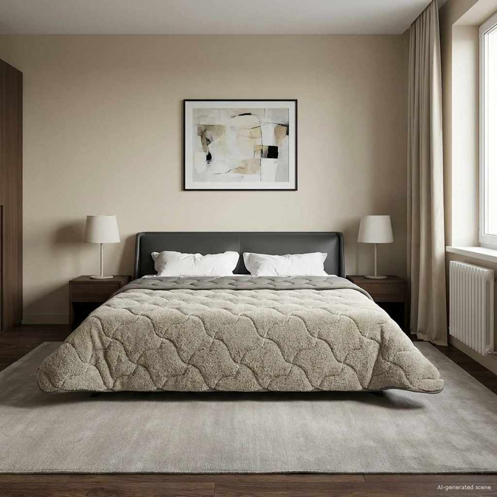 Zomer Dekbed Gekwilt Lichtgrijs 200 x 200 cm image 1