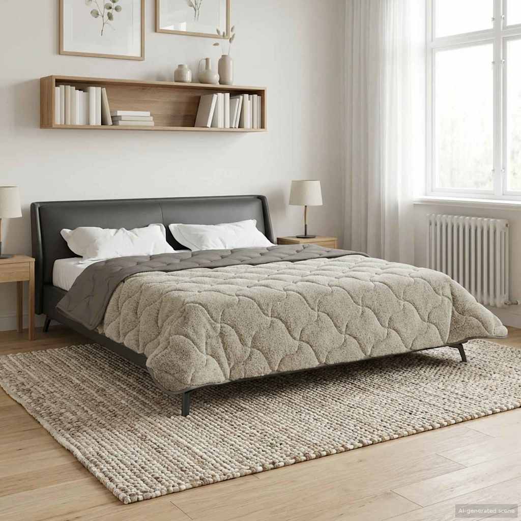 Zomer Dekbed Gekwilt Lichtgrijs 200 x 240 cm image 4