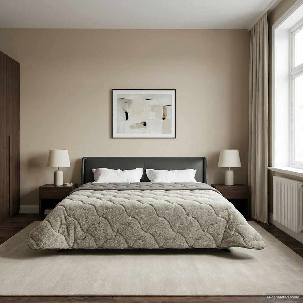 Zomer Dekbed Gekwilt Lichtgrijs 200 x 240 cm image 1