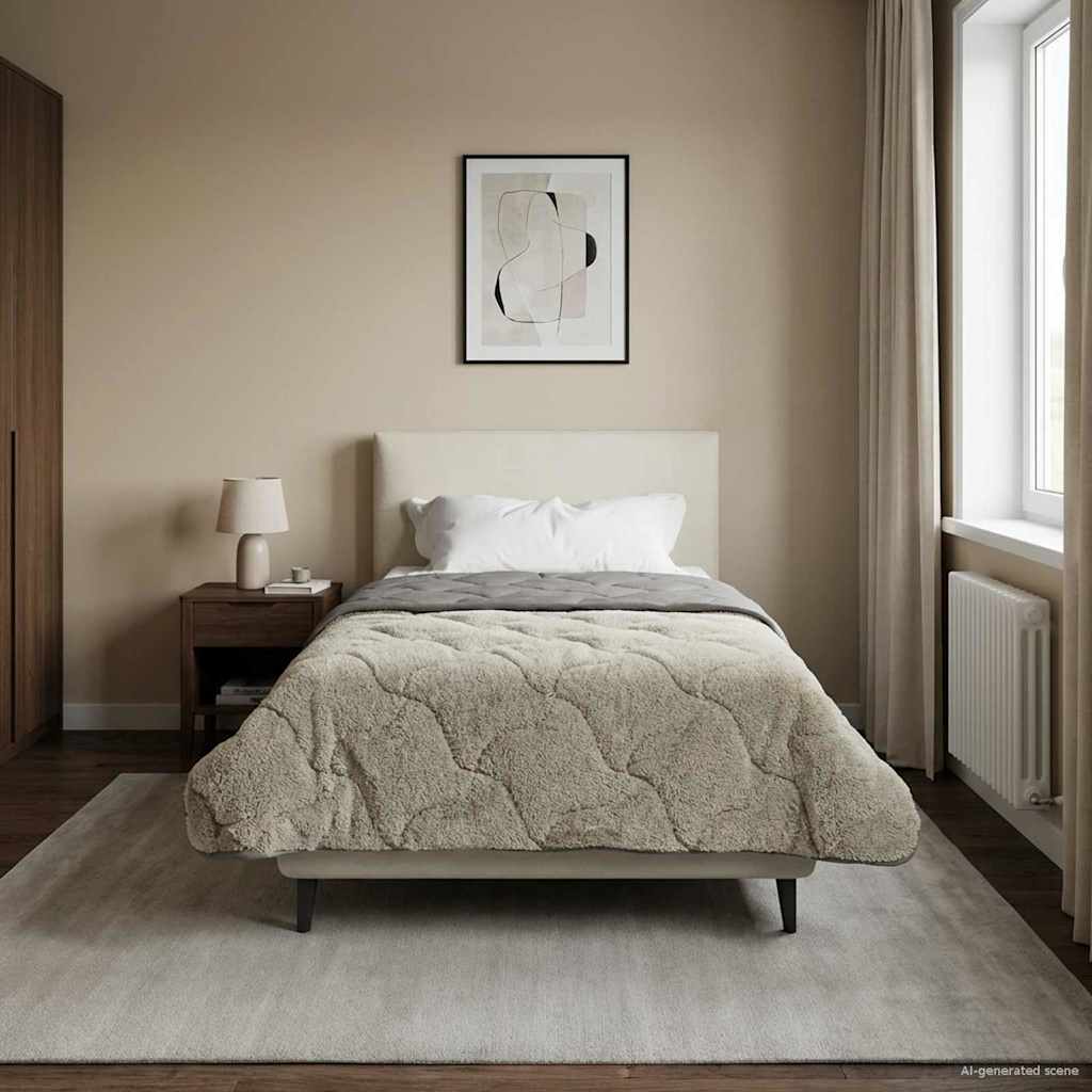 Zomer Dekbed Gekwilt Lichtgrijs 155 x 220 cm image 1