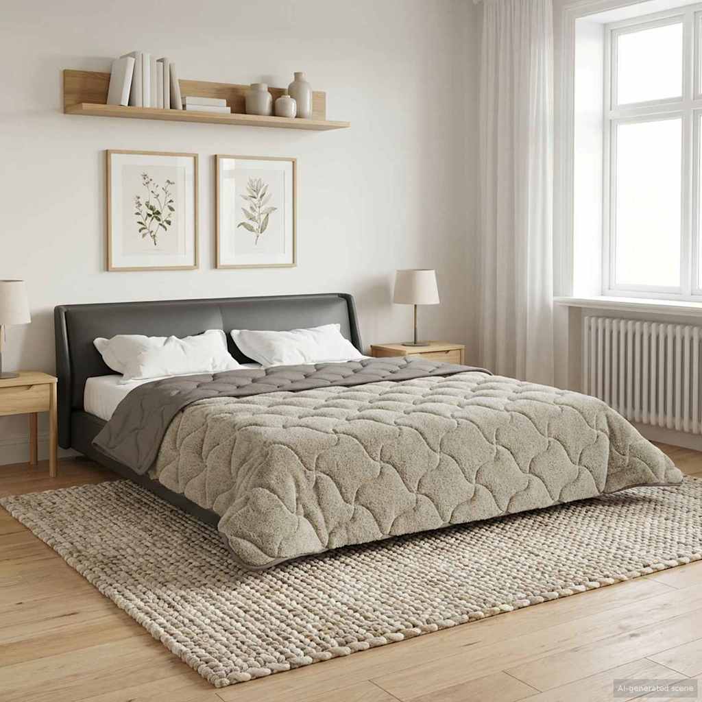 Zomer Dekbed Gekwilt Lichtgrijs 200 x 220 cm image 4