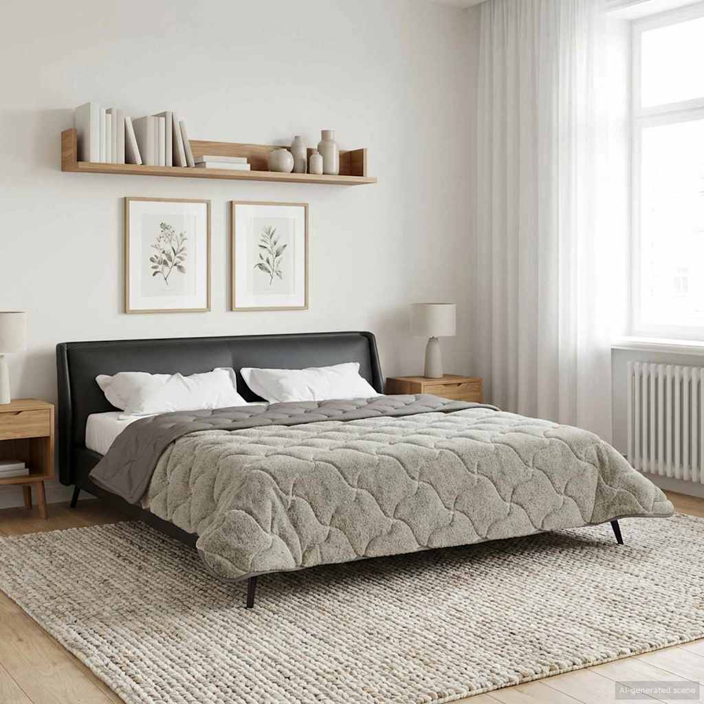 Zomer Dekbed Gekwilt Lichtgrijs 220 x 240 cm image 4