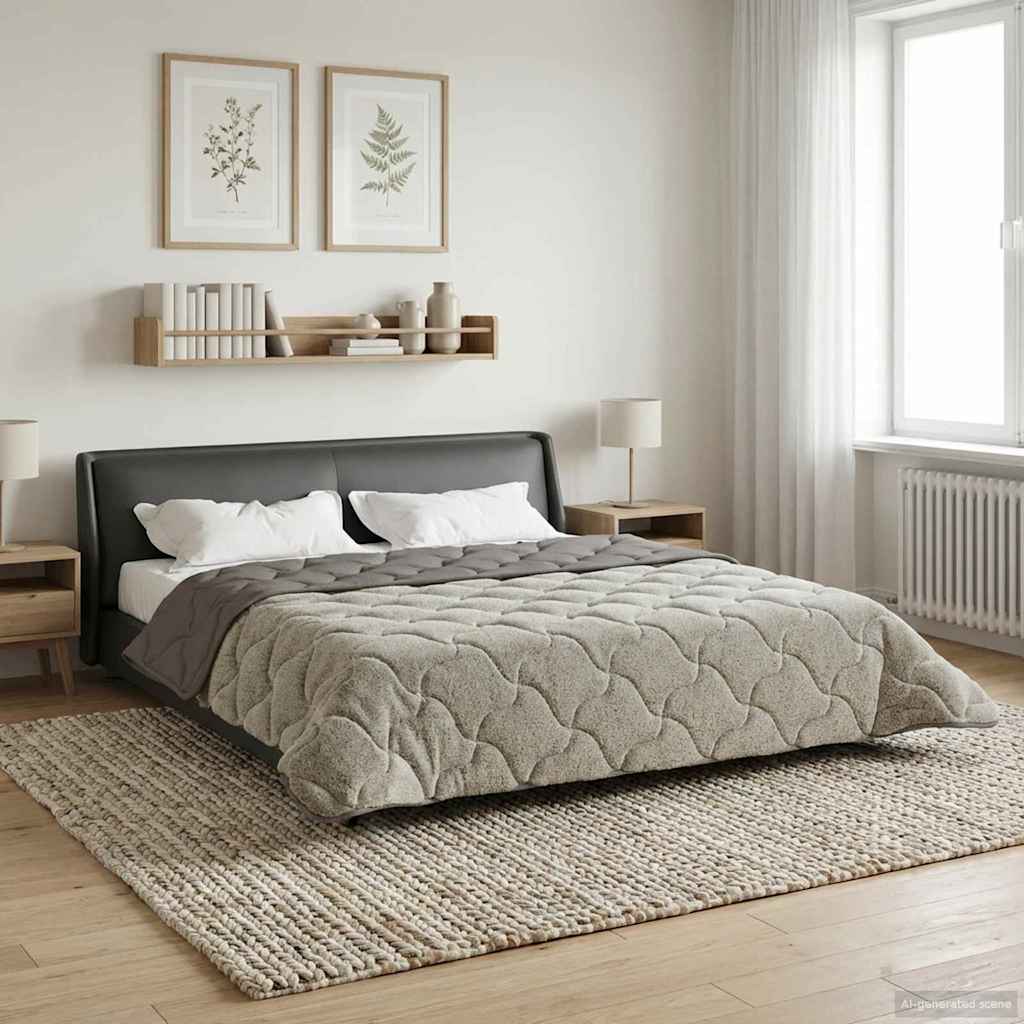 Zomer Dekbed Gekwilt Lichtgrijs 220 x 260 cm image 4